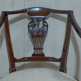 Mahogany Sheraton Shield-Back Open Armchair