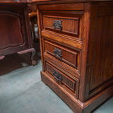 Large Solid Teak Roll-Top Desk (Gilman & Co England)