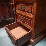 Large Solid Teak Roll-Top Desk (Gilman & Co England)