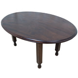 Oval Solid Mahogany Coffee Table