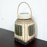 Vintage Thai Bamboo Woven Rice Container
