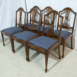 6x Mahogany Shield-Back Dining Chairs