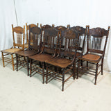 9x Original Birch Colonial Chairs