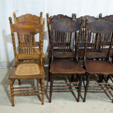 9x Original Birch Colonial Chairs