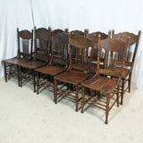 8x Original Birch Wood Colonial Chairs