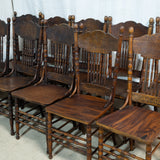 8x Original Birch Wood Colonial Chairs