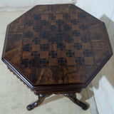 Victorian Walnut & Inlaid Chess Table