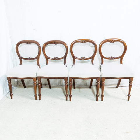 4x Mahogany Bustleback Dining Chairs