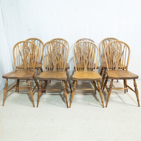 8x Elmwood Windsor Dining Chairs