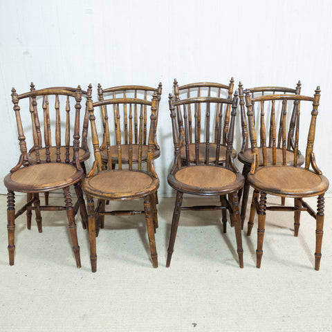 8x Birch Wood Swedish Cottage Chairs