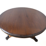 Victorian Round 4-Seater Solid Mahogany Table