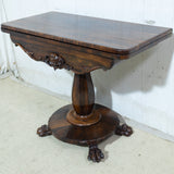 Victorian Swivel Top Rosewood Card Table