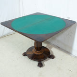 Victorian Swivel Top Rosewood Card Table