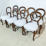 8x Victorian Mahogany Bustleback Chairs
