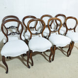8x Victorian Mahogany Bustleback Chairs