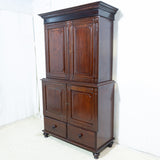 Victorian Solid Teak Linen Press