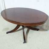 Regency Style Oval Mahogany Coffee Table