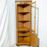 Maple & Walnut Corner Display Cabinet