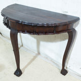 Solid Imbuia Half Moon Table