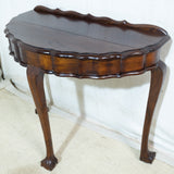 20thC Imbuia Half Moon Table