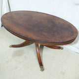 Oval Mahogany Regency Style Coffee Table