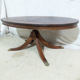 Oval Mahogany Regency Style Coffee Table