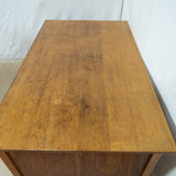 Large Solid Teak 6-Drawer Desk