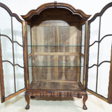 Antique Stinkwood Gable-Top Display Cabinet