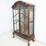 Antique Stinkwood Gable-Top Display Cabinet