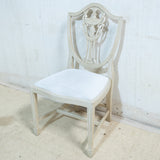 4x White Painted Shield Back Dining Chairs