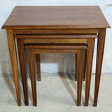 Tall Solid Kiaat Wood Nest of Side Tables