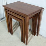 Tall Solid Kiaat Wood Nest of Side Tables