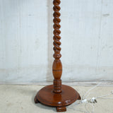 Teak Sugar Barley Twist Standing Lamp