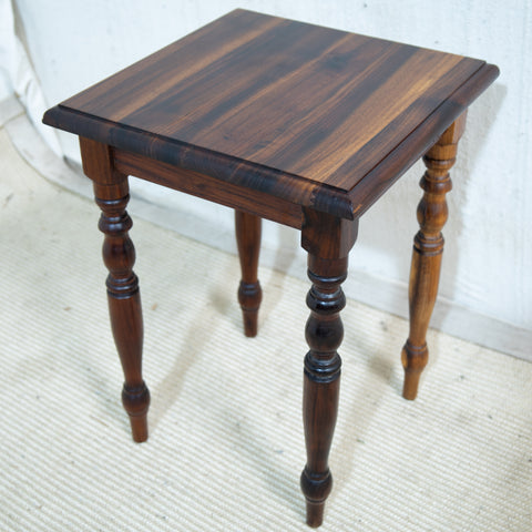 Square Solid Blackwood Side Table