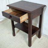 Solid Imbuia 2-Tier Tall Side Table