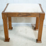 Teak Art Deco Stool