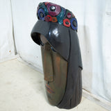 Large Wooden Female Head Statue