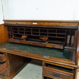 Large Solid Teak Roll-Top Desk (Gilman & Co England)