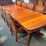 12-Seater Extension Solid Basswood Table