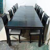 Chinese Solid Zelkova Wood 14-Seater Table & 12 Chairs
