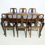 Queene Anne Style Mahogany 6-Seater Table & Chairs