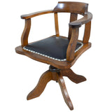 Antique Mahogany Captains Swivel Chair