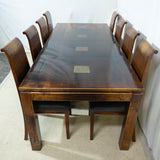 8-Seater Chinese Elmwood Table & Chairs
