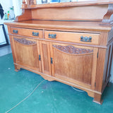 Large Solid Teak Edwardian Sideboard