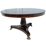 6-Seater Round Victorian Rosewood Dining Table