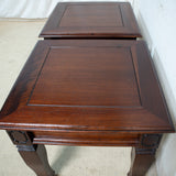 Pair of Quality Solid Meranti Square Side Tables