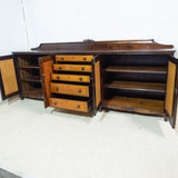 Long Antique Solid Stinkwood & Yellowwood Sideboard