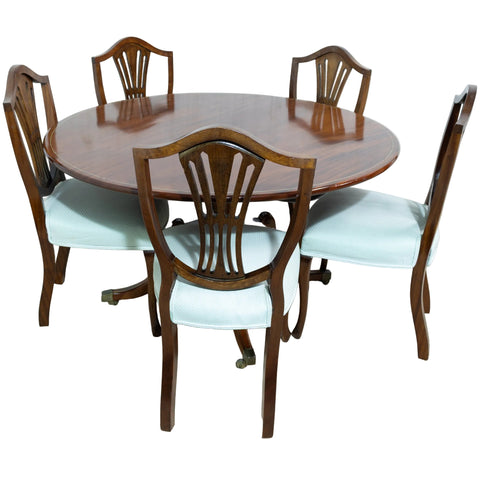 5-Seater Sheraton Table & 5x Matching Chairs for sale in cape town. Furniture store.