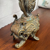 Antique Ornate Brass Candlestick Holder