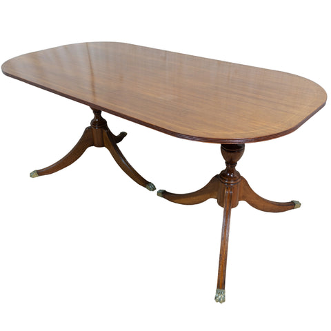6-Seater Regency Style Oval Mahogany Table for sale in cape town. Secondhand furniture shop.